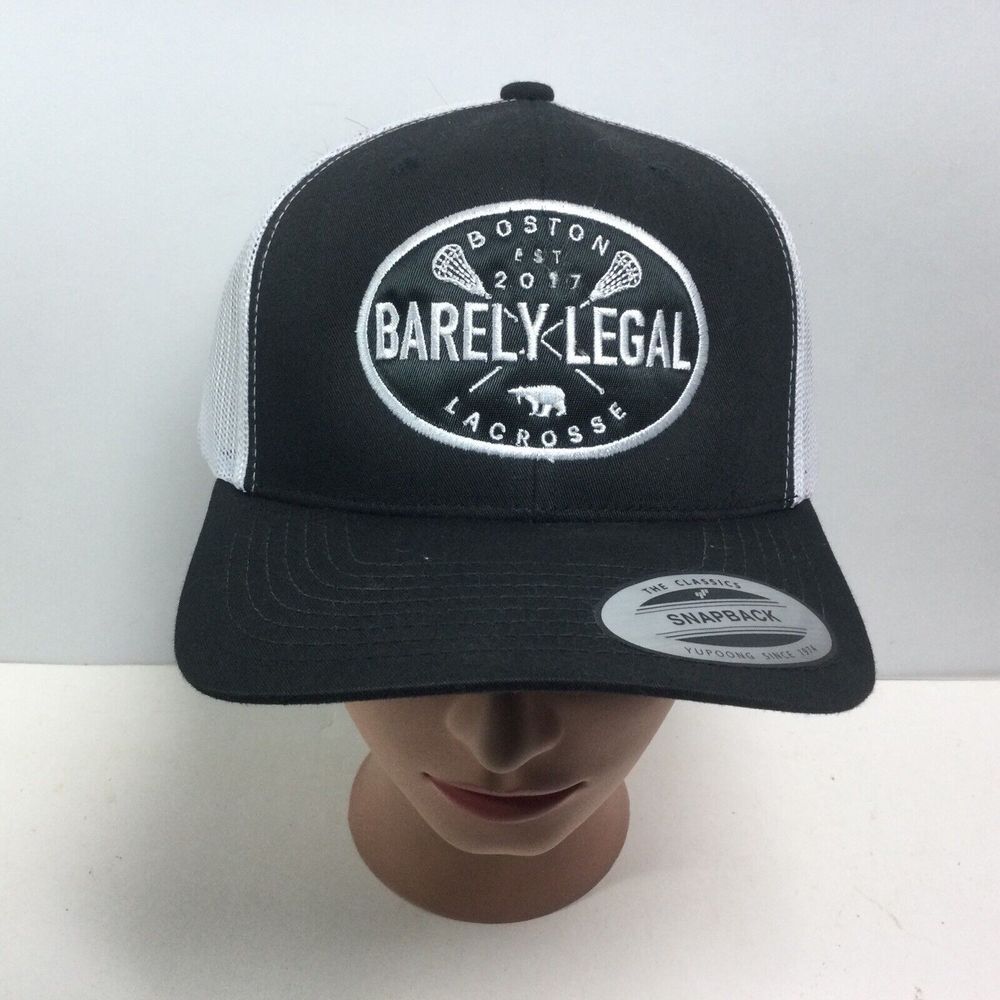 Boston Est‎ 2017 Barely Legal Lacrosse hat Black mesh SnapBack baseball cap